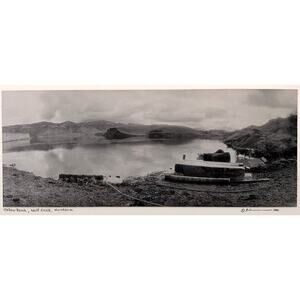 Oxbow Ranch Wolf Creek Montana B&W Photo 1986 Signed Western Holter Lake VTG